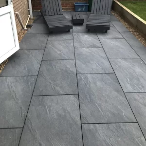 Anthracite Black Porcelain - 21.60 SQM - 20mm - 900x600 - Single Size - 40 Slabs - Outdoor Paving Tiles